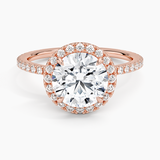 Halo with Pavé Stones Diamond Engagement Ring