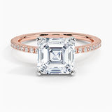 Classic Pavé Three-Quarter Coverage Diamond Engagement Ring