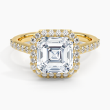 Halo with Side Stones Diamond Engagement Ring