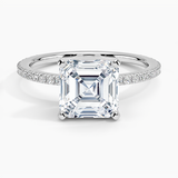 Classic Pavé Three-Quarter Coverage Diamond Engagement Ring