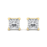Four-Prong Screw Back Diamond Earrings