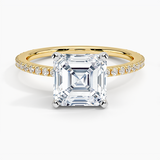 Classic Pavé Three-Quarter Coverage Diamond Engagement Ring