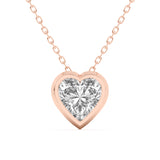 Classic Bezel Diamond Pendant Necklace