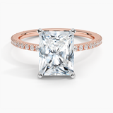Classic Pavé Three-Quarter Coverage Diamond Engagement Ring