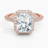 Halo with Side Stones Diamond Engagement Ring