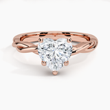 Twisted Vine Solitaire Engagement Ring