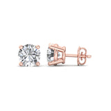 Four-Prong Diamond Earrings
