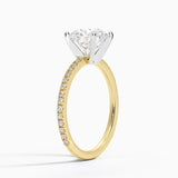 Classic Pavé Three-Quarter Coverage Diamond Engagement Ring