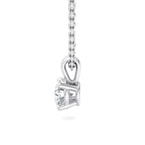 Single Bail Three Prong Diamond Pendant Necklace