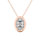 Classic Bezel Diamond Pendant Necklace