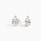 Three Prong Martini Screw Back Diamond Earrings