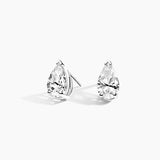 Three Prong Martini Screw Back Diamond Earrings
