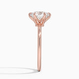 Classic Open Basket Six Claw Prong 1.5 mm Solitaire Engagement Ring