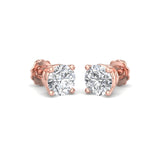Four-Prong Diamond Earrings
