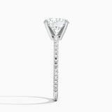 Classic Pavé Three-Quarter Coverage Diamond Engagement Ring