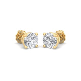 Four-Prong Diamond Earrings