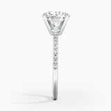 Classic Pavé Half-Coverage Diamond Engagement Ring