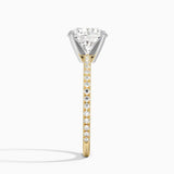 Classic Pavé Three-Quarter Coverage Diamond Engagement Ring