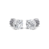 Four-Prong Diamond Earrings