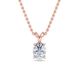 Classic Split Bail Diamond Pendant Necklace