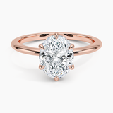 Classic Open Basket Six Claw Prong 1.5 mm Solitaire Engagement Ring
