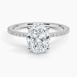 Classic Pavé Three-Quarter Coverage Diamond Engagement Ring