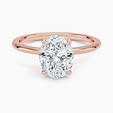Classic Open Basket Four Claw Prong 1.5 mm Solitaire Engagement Ring