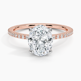 Classic Pavé Three-Quarter Coverage Diamond Engagement Ring