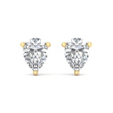 Three Prong Martini Diamond Earrings