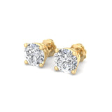 Four-Prong Diamond Earrings