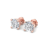 Four-Prong Diamond Earrings