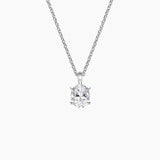 Single Bail Four Prong Diamond Pendant Necklace
