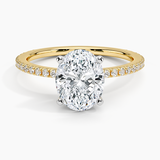 Classic Pavé Three-Quarter Coverage Diamond Engagement Ring