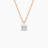 Single Bail Four Prong Diamond Pendant Necklace