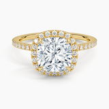 Halo with Pavé Stones Diamond Engagement Ring