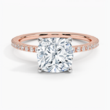 Classic Pavé Three-Quarter Coverage Diamond Engagement Ring