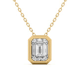 Classic Bezel Diamond Pendant Necklace