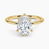 Classic Open Basket Six Claw Prong 1.5 mm Solitaire Engagement Ring