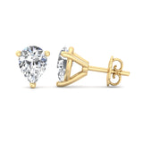 Three Prong Martini Diamond Earrings