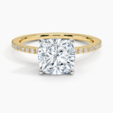 Classic Pavé Three-Quarter Coverage Diamond Engagement Ring