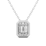 Classic Bezel Diamond Pendant Necklace