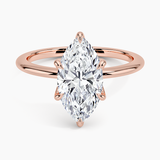 Classic Open Basket Six Claw Prong 1.5 mm Solitaire Engagement Ring