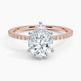 Classic Pavé Three-Quarter Coverage Diamond Engagement Ring