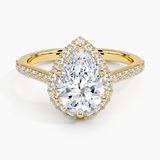 Halo with Side Stones Diamond Engagement Ring