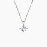 Single Bail Four Prong Diamond Pendant Necklace