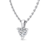 Single Bail Three Prong Diamond Pendant Necklace