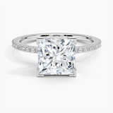 Classic Pavé Three-Quarter Coverage Diamond Engagement Ring