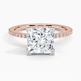 Classic Pavé Three-Quarter Coverage Diamond Engagement Ring