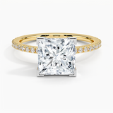 Classic Pavé Three-Quarter Coverage Diamond Engagement Ring