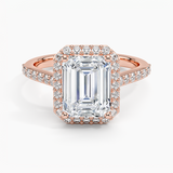 Halo with Side Stones Diamond Engagement Ring